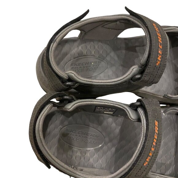 Skechers Sandals Tresman Garo Relaxed Fit Luxe Foam Comfort Mens Size 12 Gray - Picture 4 of 7